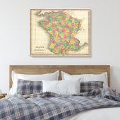 Frankreich, Departements Leinwanddruck (Insitu (Schlafzimmer))