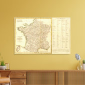 Frankreich Departments Leinwanddruck (Insitu (Wohnzimmer))