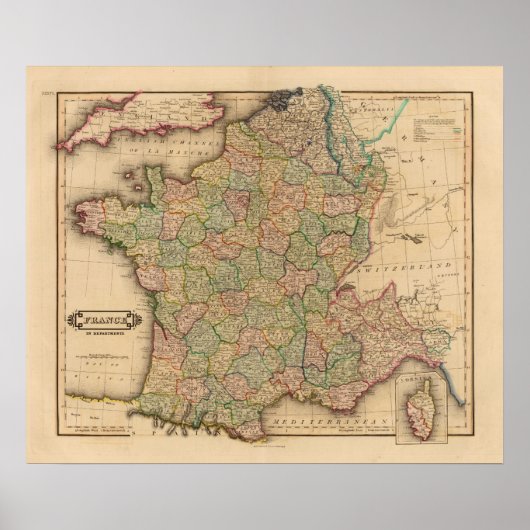 Frankreich, Departments Poster (Vorne)