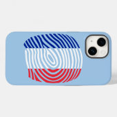 Frankreich DNA Case-Mate iPhone Hülle (Rückseite (Horizontal))