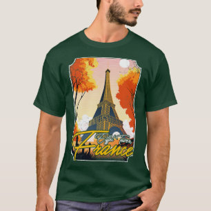 Frankreich Eiffel Tower French Art Design T-Shirt