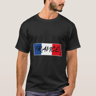 Frankreich Eiffelturm-Flag-Abzeichen T-Shirt