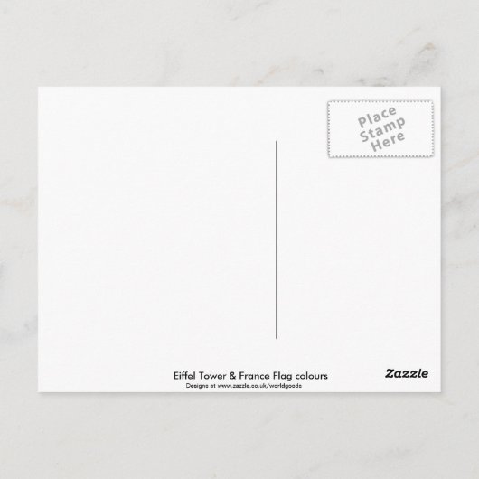 Frankreich: Eiffelturm Postkarte (Rückseite)