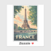 Frankreich Eiffelturm Reisen Vintag Aufkleber (Blatt)