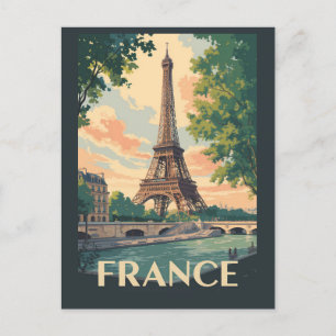 Frankreich Eiffelturm Reisen Vintag Postkarte