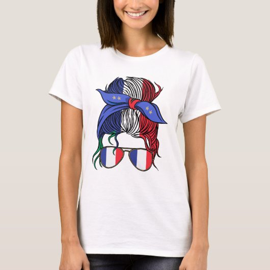 Frankreich ein unordentlicher Bug mit französische T-Shirt (Vorderseite)