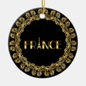 Frankreich, elegantes Golddesign, Keramik Ornament (Vorne)