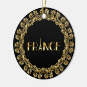 Frankreich, elegantes Golddesign, Keramik Ornament (Links)