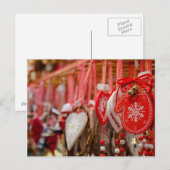 Frankreich, Elsass, Colmar. Weihnachtsmarkt Feiertagspostkarte (Vorne/Hinten)