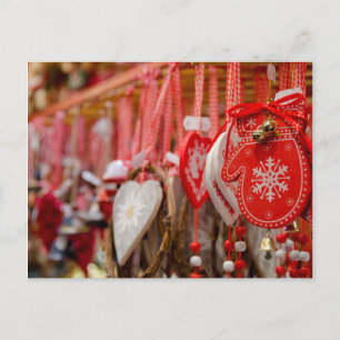 Frankreich, Elsass, Colmar. Weihnachtsmarkt Feiertagspostkarte