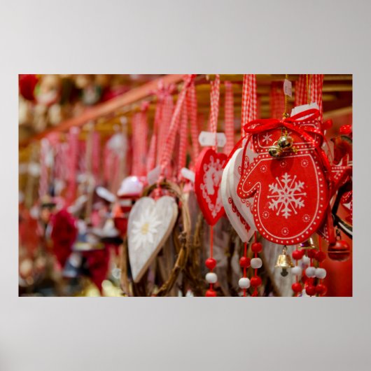 Frankreich, Elsass, Colmar. Weihnachtsmarkt Poster (Vorne)