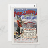 Frankreich - England Vintages Bahnreisepaket 1894 Postkarte (Vorne/Hinten)