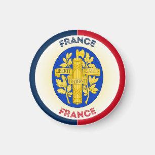 Frankreich-Erbe-Emblem Magnet