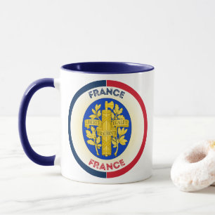 Frankreich-Erbe-Emblem Tasse
