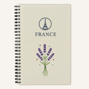 Frankreich-Erbe & Provence-Lavendel-Fotoarchiv Notizblock