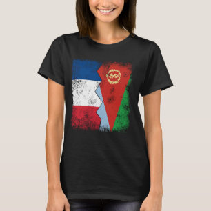 Frankreich Eritrea Flaggen Halb eritreische franzö T-Shirt