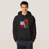Frankreich Eritrea Flaggen Halberitreer Französisc Hoodie (Vorne ganz)