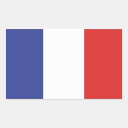 Frankreich erste französische Flagge: MFGA Rechteckiger Aufkleber (Vorderseite)