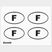 Frankreich - F - Europäische Ovaler Aufkleber (Blatt)