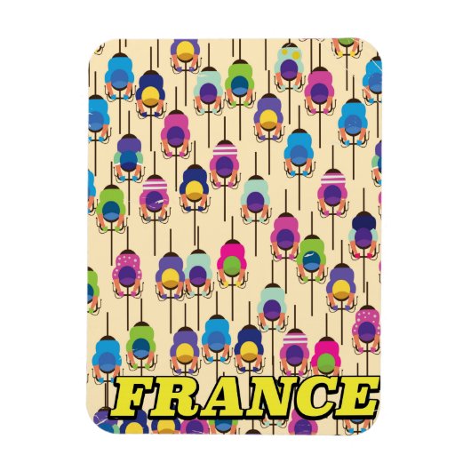 Frankreich - Fahrradplakat Magnet (Vertikal)