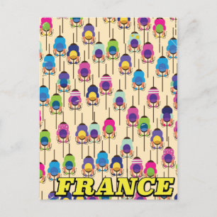 Frankreich - Fahrradplakat Postkarte