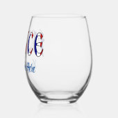 Frankreich - Farben für französische Flaggen Perso Weinglas Ohne Stiel (Links)