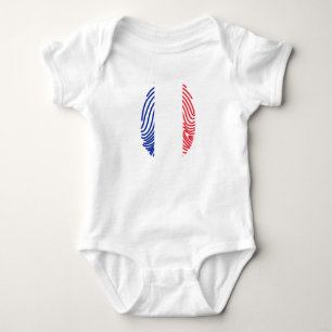 Frankreich - Fingerabdruck Baby Strampler