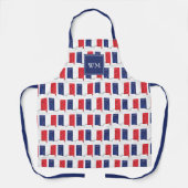 FRANKREICH FLAG MAP | Monogramm | Französisch Schürze (Vorderseite)