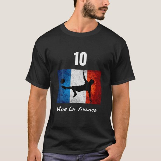 Frankreich Flag Not Soccer Vive La France Men W T-Shirt (Vorderseite)