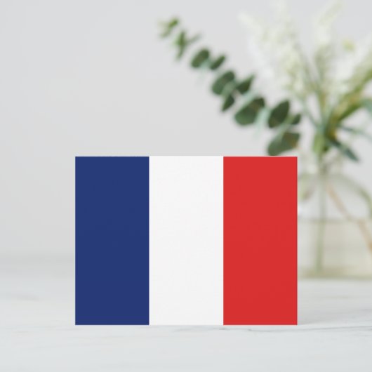 Frankreich Flag Postcard Postkarte (Stehend Vorderseite)