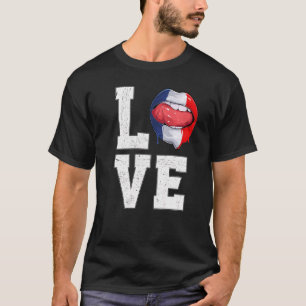 Frankreich Flag Soccer Fan Liebe Französisch T-Shirt