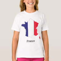 Frankreich Flagge auf Karte Souvenir Design