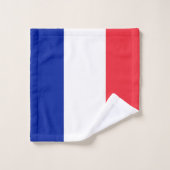 Frankreich-Flagge Badhandtuch Set (Waschlappen)