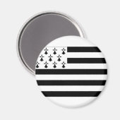 Frankreich Flagge Bretagne Magnet (Vorderseite/Rückseite)