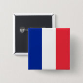Frankreich-Flagge Button (Vorne & Hinten)