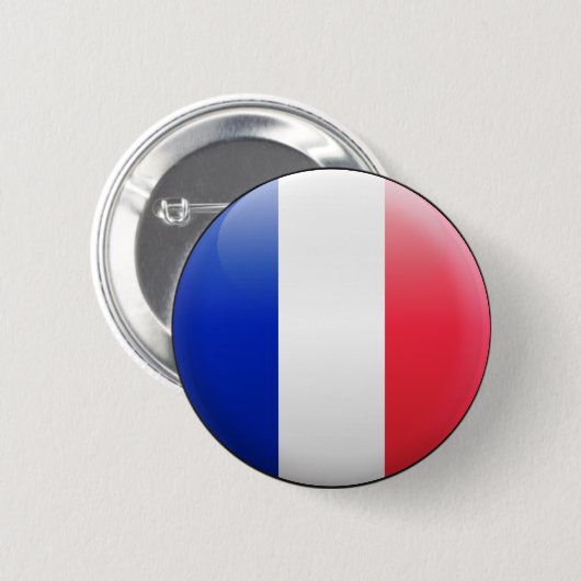 Frankreich-Flagge Button (Vorne & Hinten)
