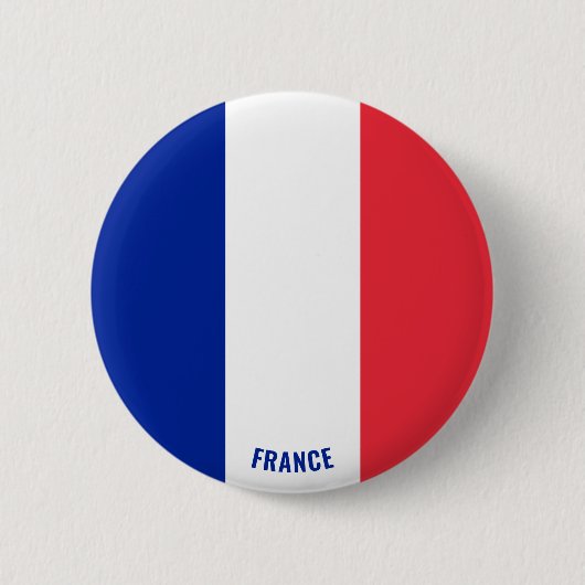 Frankreich Flagge Charming Patriotic Button (Vorderseite)