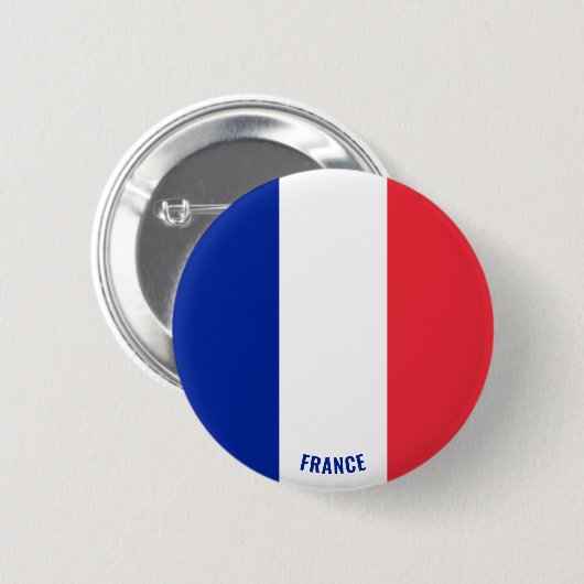 Frankreich Flagge Charming Patriotic Button (Vorne & Hinten)