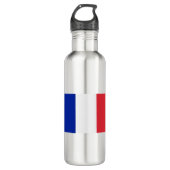 Frankreich-Flagge Edelstahlflasche (Vorderseite)