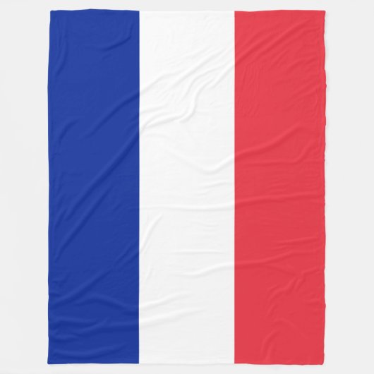 Frankreich-Flagge Fleecedecke (Vorderseite)