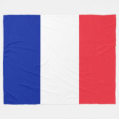 Frankreich-Flagge Fleecedecke (Vorderseite (Horizontal))