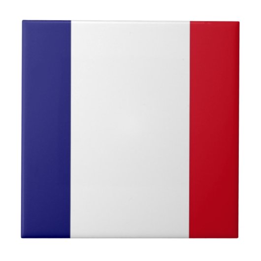 Frankreich-Flagge Fliese (Vorderseite)