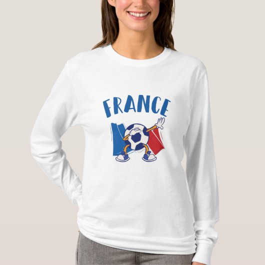Frankreich - Flagge für den Fußball T-Shirt (Vorderseite)