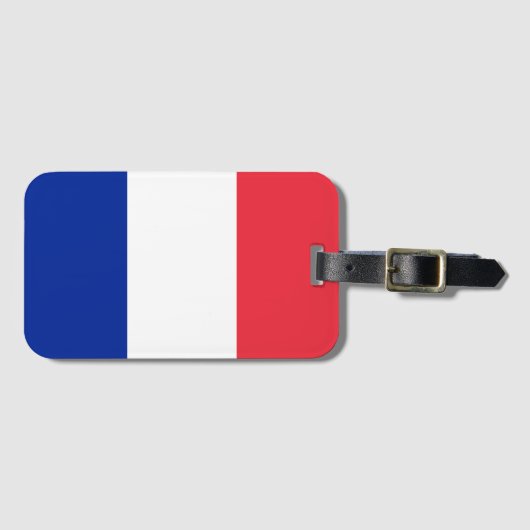 Frankreich-Flagge Gepäckanhänger (Vorderseite (Horizontal))