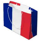 Frankreich-Flagge Große Geschenktüte (Rückseite Schrägansicht)