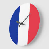 Frankreich-Flagge Große Wanduhr (Winkel)