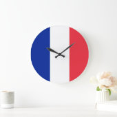 Frankreich-Flagge Große Wanduhr (Zuhause)