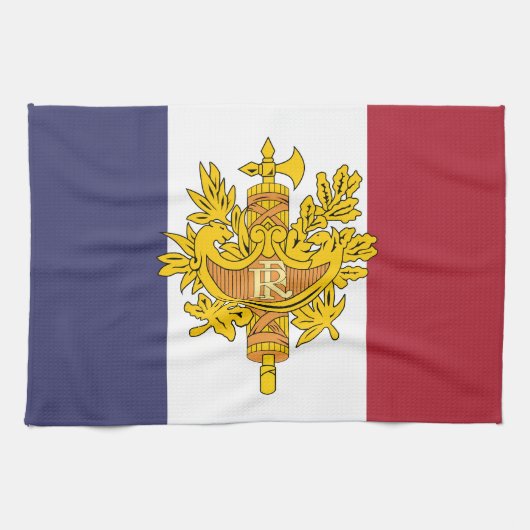 Frankreich-Flagge-Handyhülle Geschirrtuch (Horizontal)