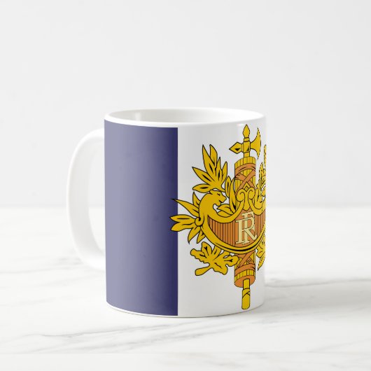 Frankreich-Flagge-Handyhülle Kaffeetasse (Vorderseite Links)