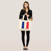 Frankreich-Flagge Jumbo Stoffbeutel (Vorderseite (Model))